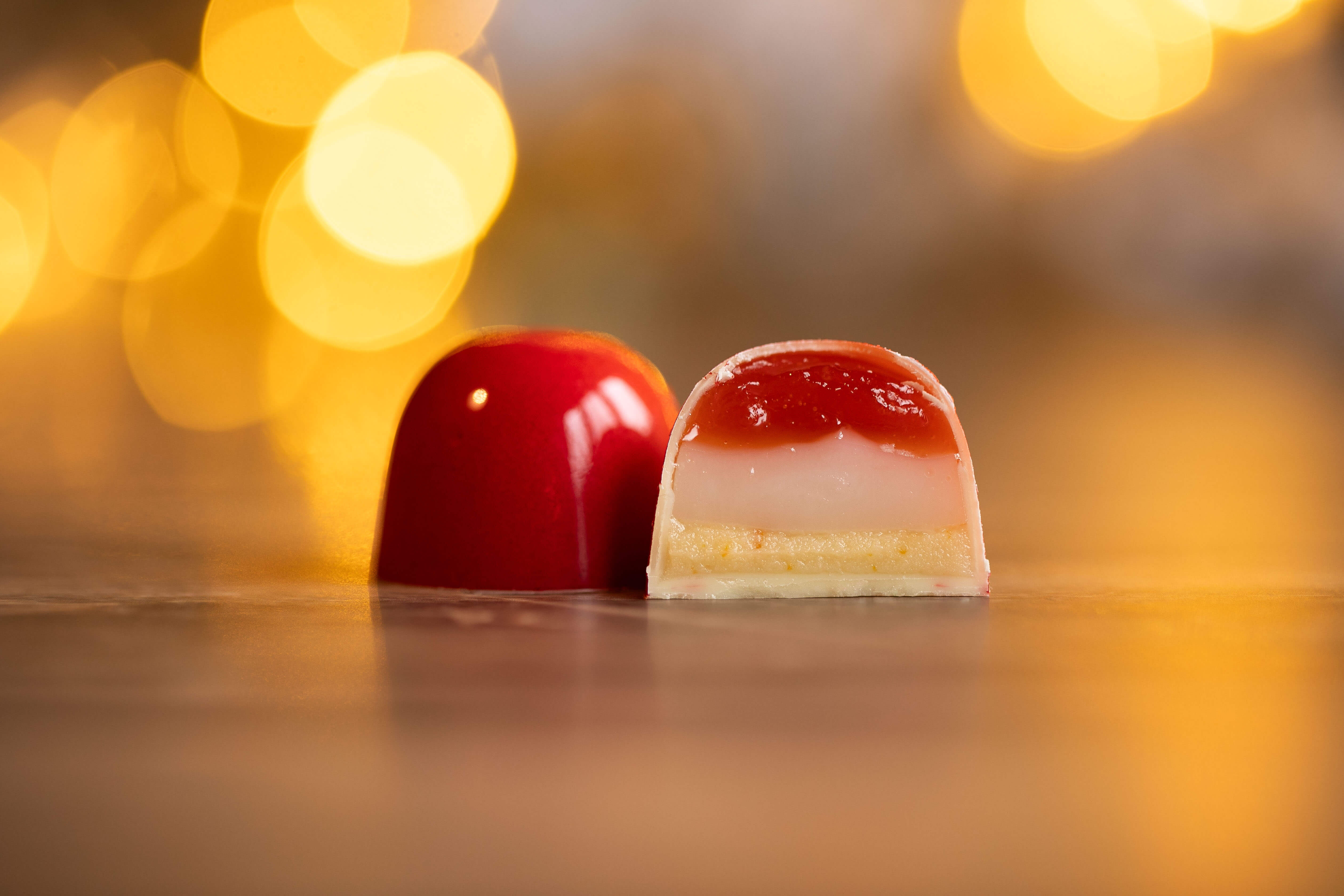 Strawberry rose bonbon filling